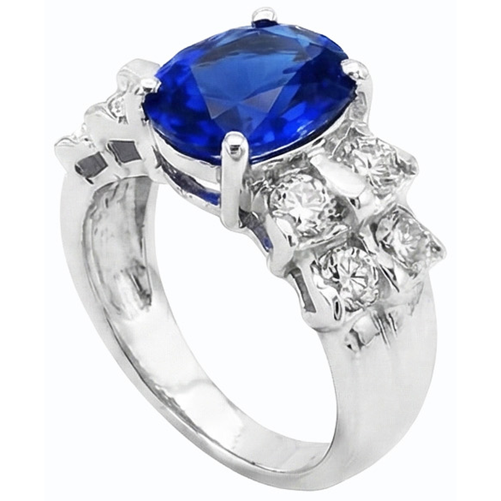 echter oval diamant 2.50Karat ring Seitenansicht