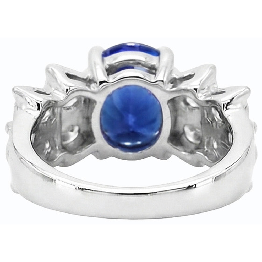 echter oval diamant 2.50Karat ring Draufsicht