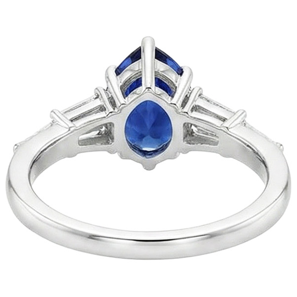 echter baguette diamant 4Karat ring Detailansicht