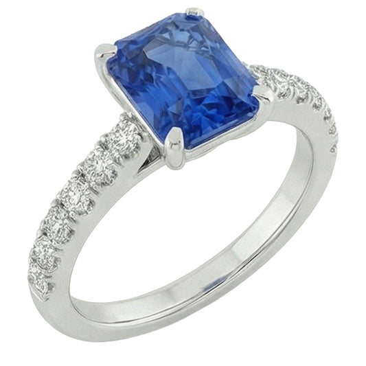 echter round diamant 3.50Karat ring Vorderansicht