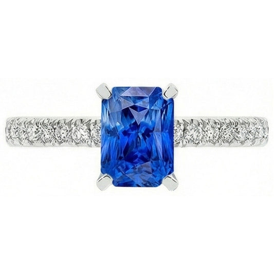 echter round diamant 3.50Karat ring Seitenansicht