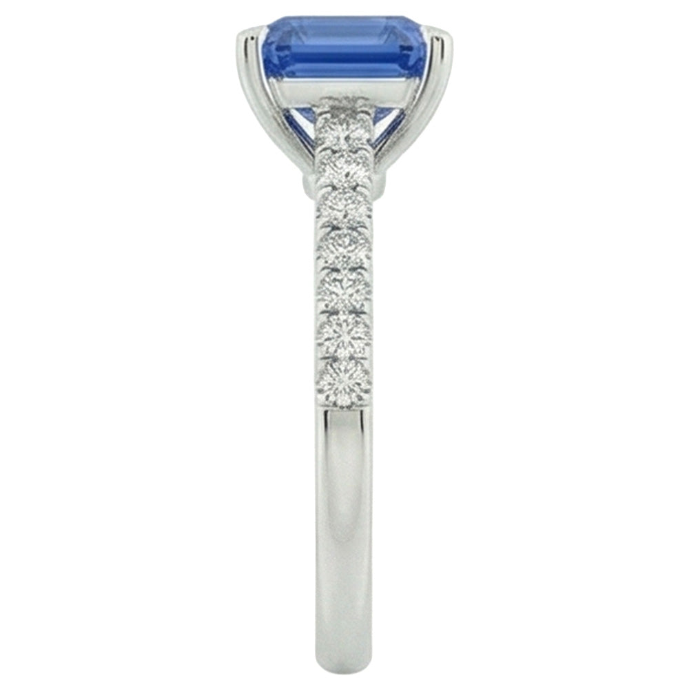 echter round diamant 3.50Karat ring Detailansicht