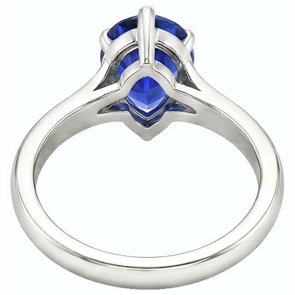 echter pear diamant 2Karat ring Seitenansicht
