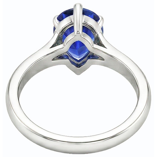 echter pear diamant 2Karat ring Seitenansicht