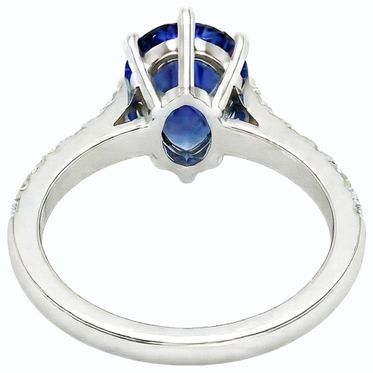 echter round diamant 3Karat ring Vorderansicht
