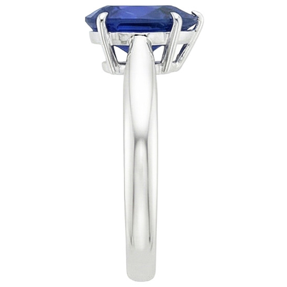 Damen Solitaire Edelstein Ring Birne Ceylon Saphir 4 Karat