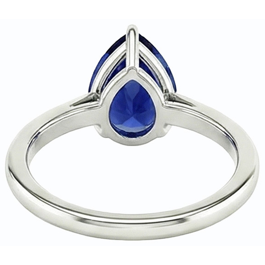 echter pear diamant 2.50Karat ring Seitenansicht