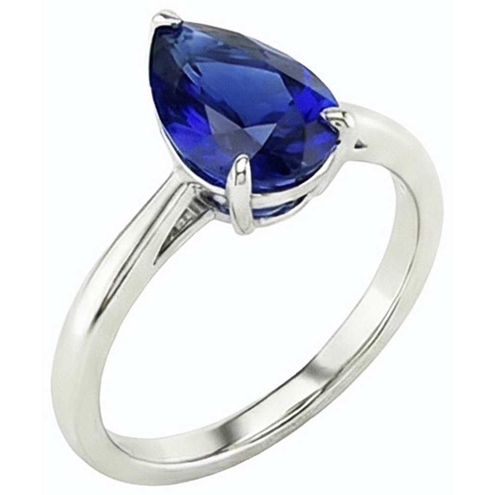echter pear diamant 2.50Karat ring Detailansicht