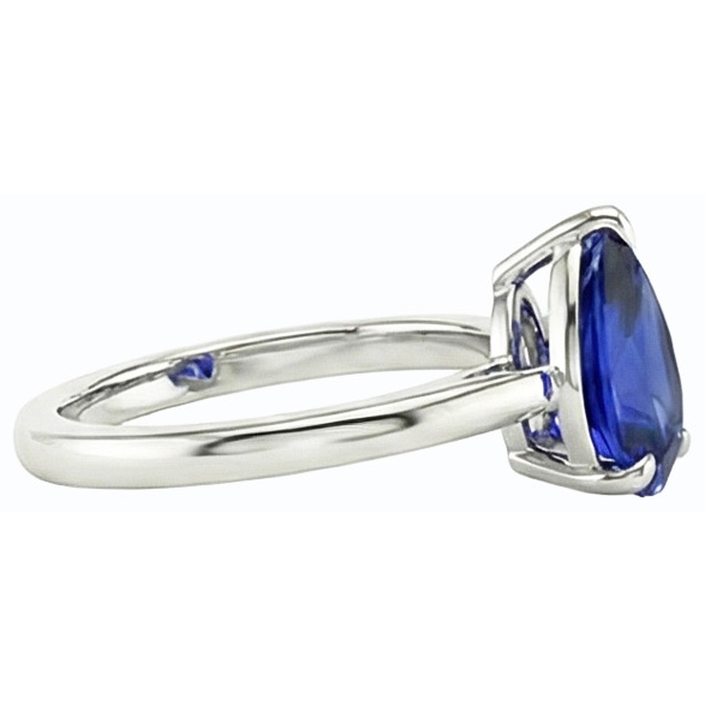 echter pear diamant 2.50Karat ring Profilansicht
