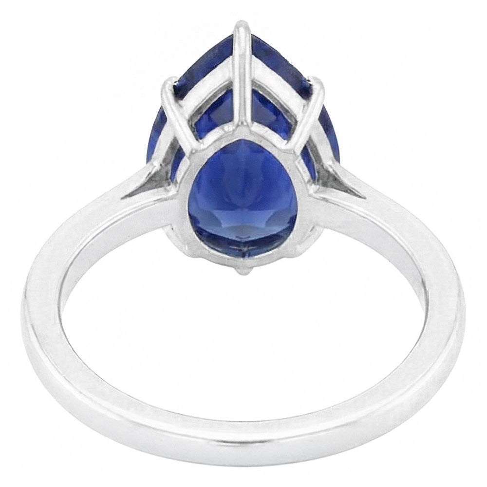 Damen Solitaire Ring Birnenschliff Sri Lanka Saphir Schmuck 1,50 Karat