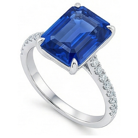 echter round diamant 5Karat ring Seitenansicht
