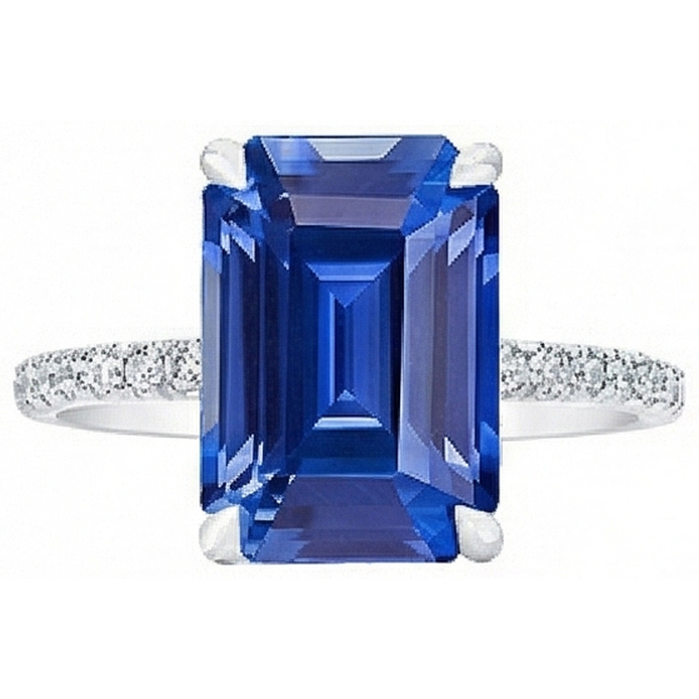 echter round diamant 5Karat ring Detailansicht