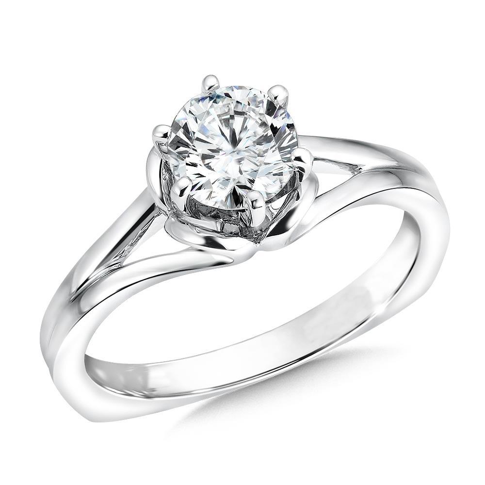 Damen Solitaire runder 1.75 Karat Echt Diamant-Verlobungsring