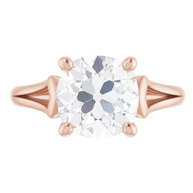 echter round diamant 3.50Karat ring Seitenansicht