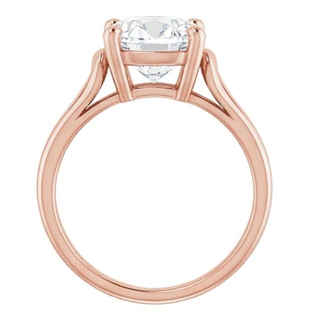 echter round diamant 3.50Karat ring Draufsicht