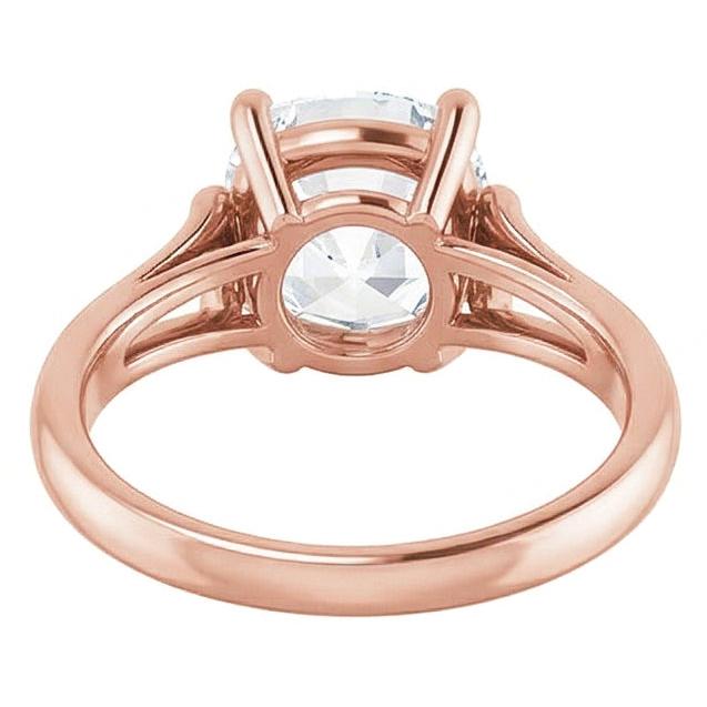 echter round diamant 3.50Karat ring mit Diamantbesatz