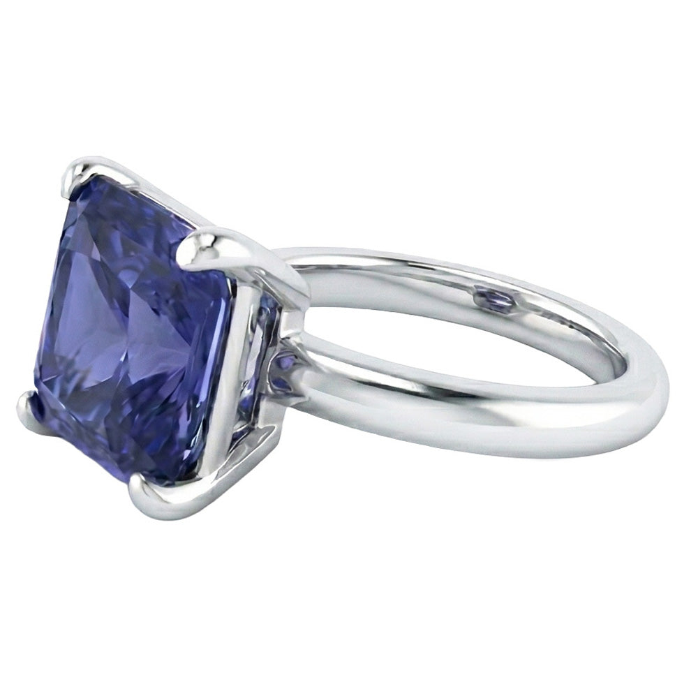 echter radiant diamant 2.50Karat ring Draufsicht