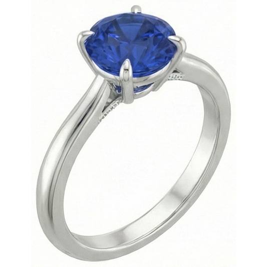 echter round diamant 2Karat ring Seitenansicht