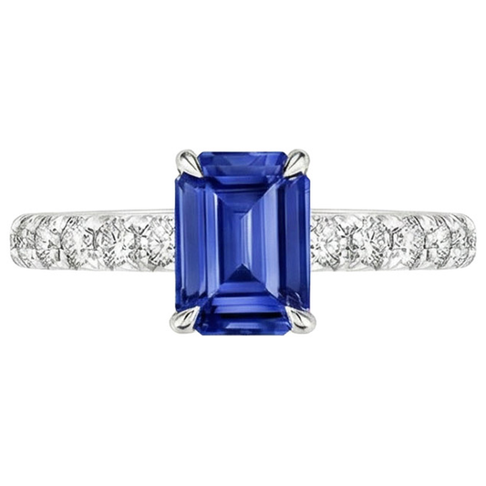echter round diamant 4.50Karat ring Profilansicht