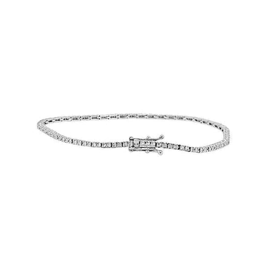 Damen-Tennisarmband mit 2 Karat rundem Echt Diamant