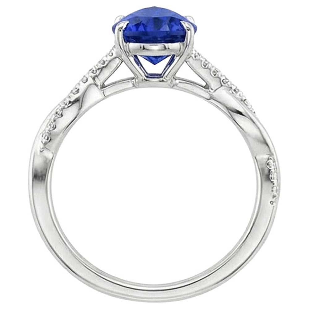 echter round diamant 5Karat ring Detailansicht
