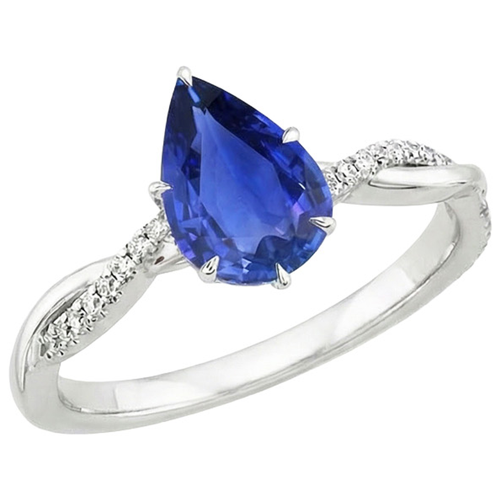 echter round diamant 5Karat ring Draufsicht