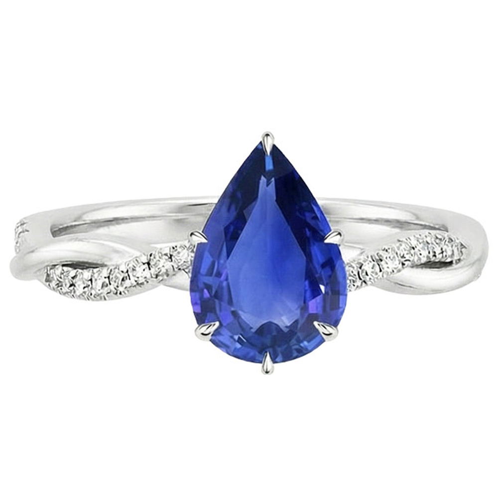 echter round diamant 5Karat ring Profilansicht