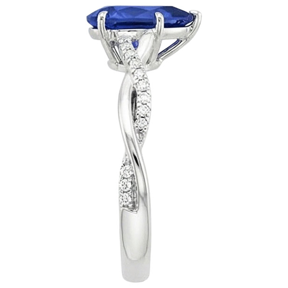 echter round diamant 5Karat ring auf Weiß