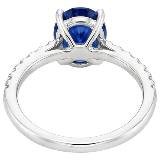 echter oval diamant 5.25Karat ring Seitenansicht
