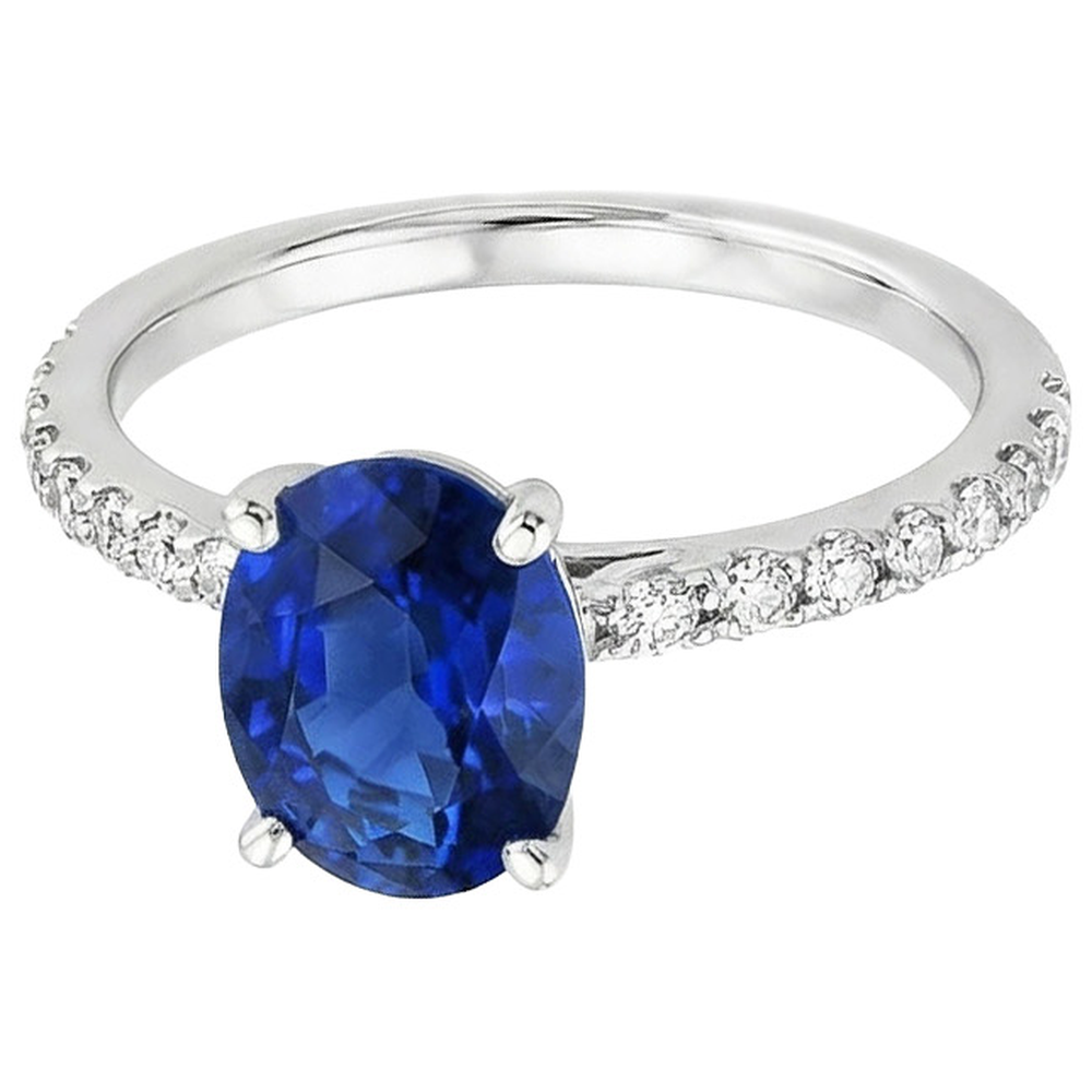 echter oval diamant 5.25Karat ring Detailansicht