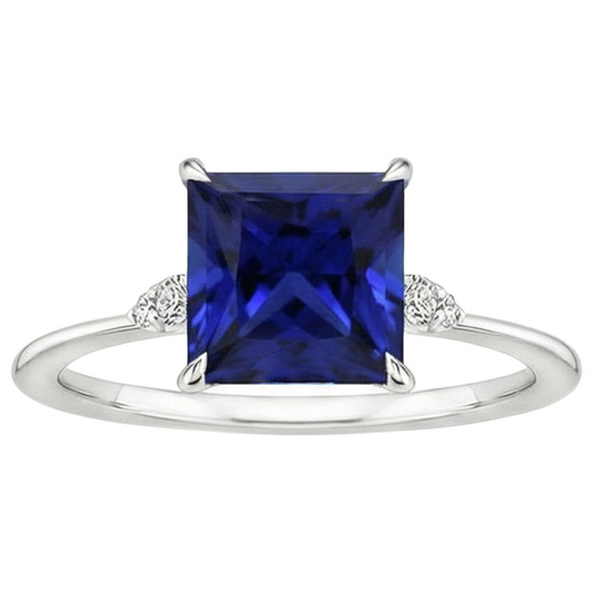 echter round diamant 5.25Karat ring Draufsicht