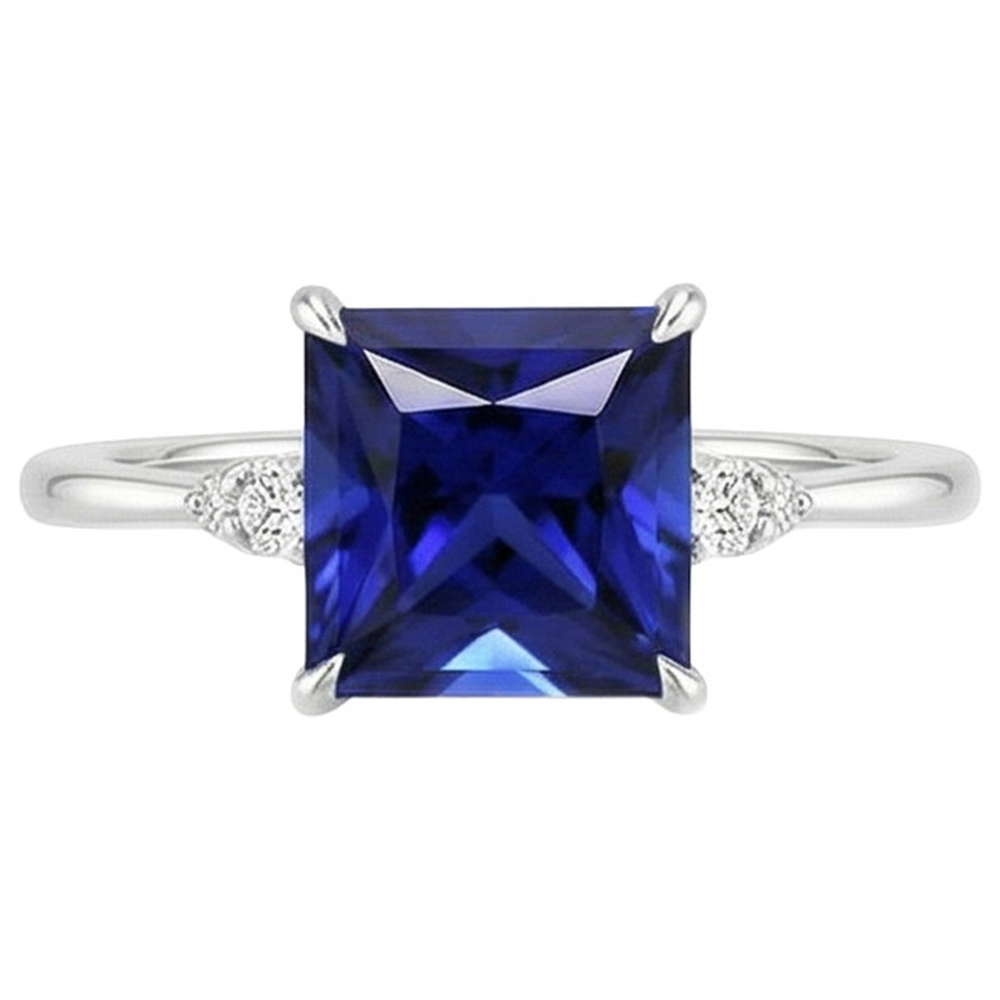 echter round diamant 5.25Karat ring Profilansicht
