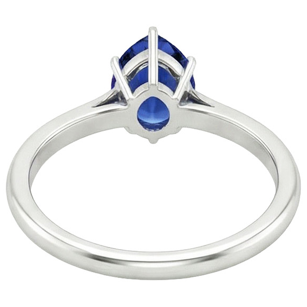 echter pear diamant 4Karat ring Seitenansicht