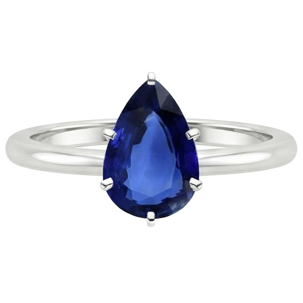 echter pear diamant 4Karat ring Profilansicht