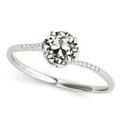 Damen-Verlobungsring runder Altschliff-Echt Diamant 2.50 Karat
