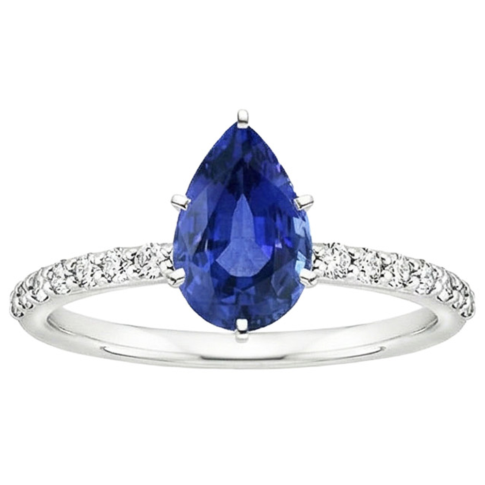 echter round diamant 5Karat ring Draufsicht