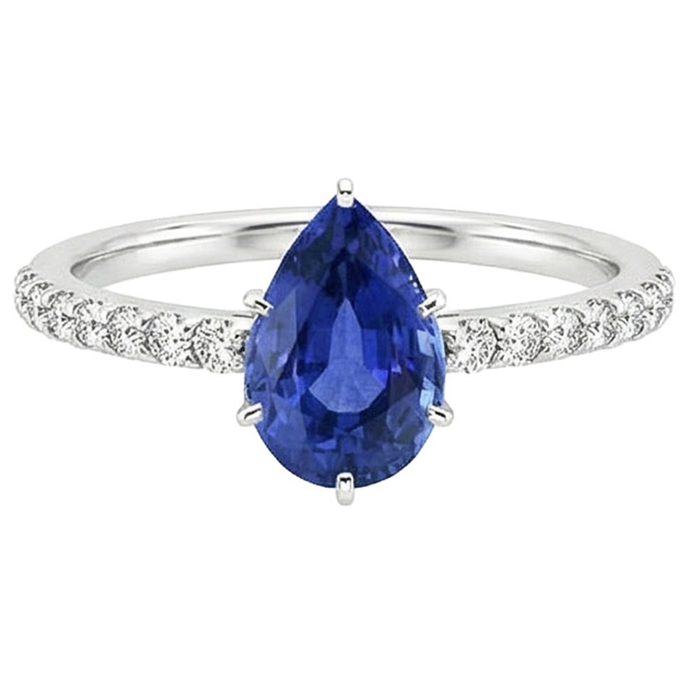 echter round diamant 5Karat ring Profilansicht