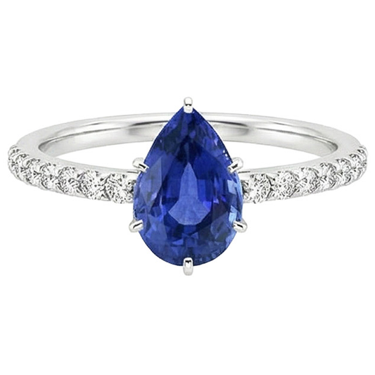 echter round diamant 5Karat ring Profilansicht