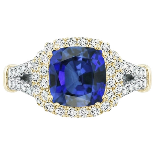 echter round diamant 3.25Karat ring Seitenansicht
