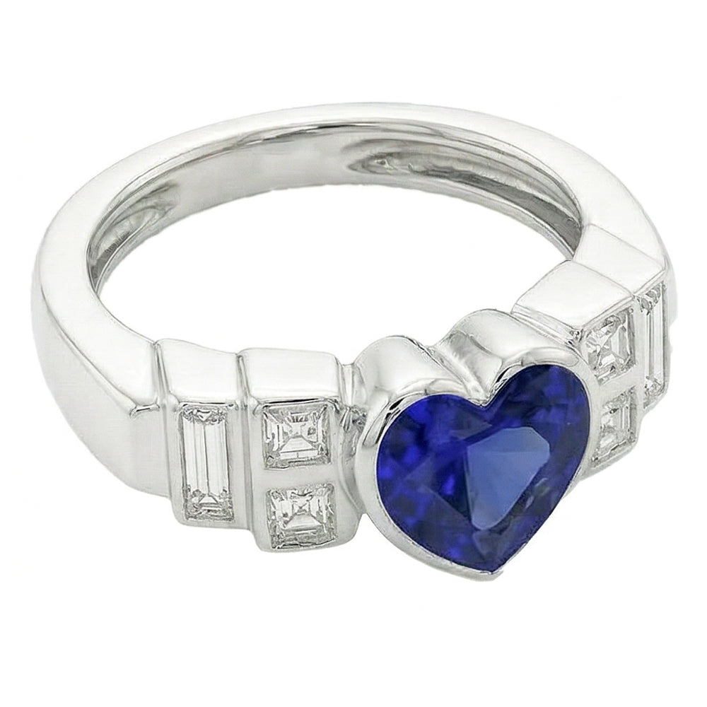 echter baguette diamant 2.50Karat ring Draufsicht