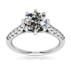 Damenring Alter Minenschliff Echt Aus der Erde Abgebauter Natürlicher Diamant 8 Krappen Satz Schmuck 4.25 Karat