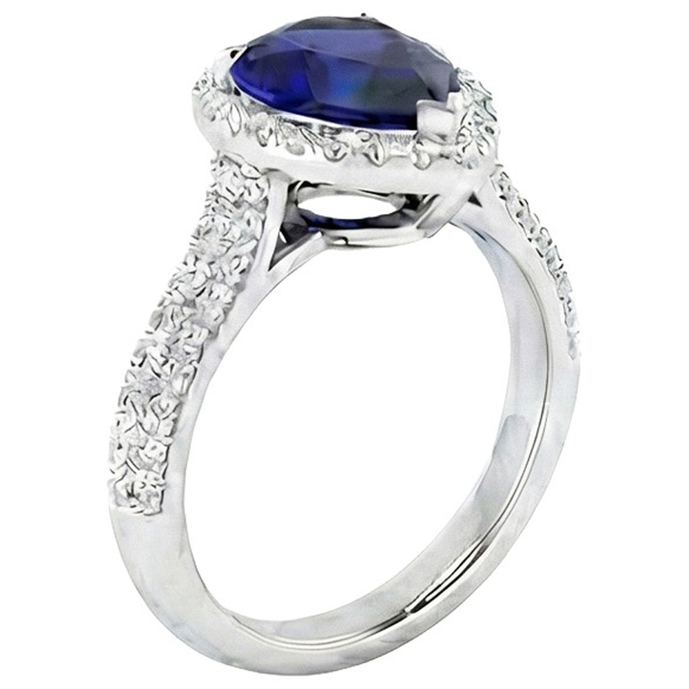 echter round diamant 4Karat ring Draufsicht