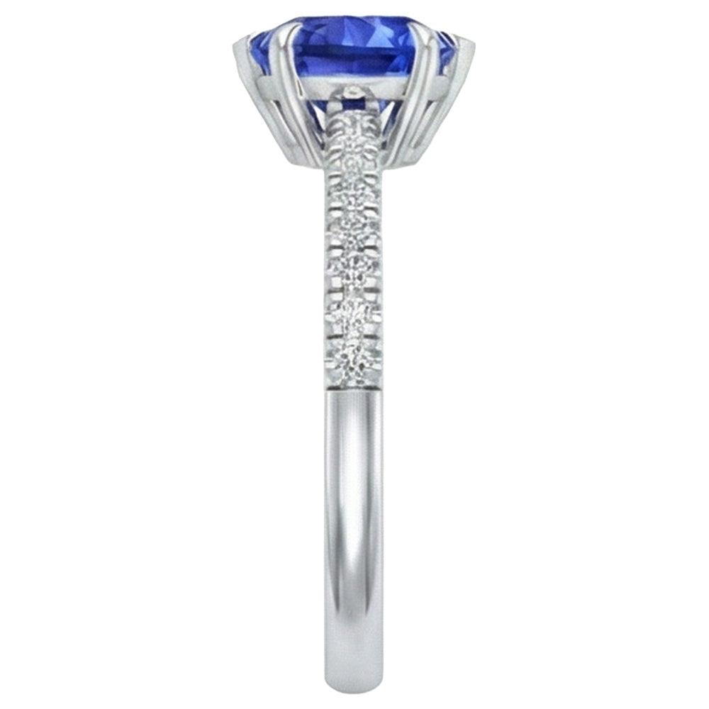 echter round diamant 2Karat ring Draufsicht