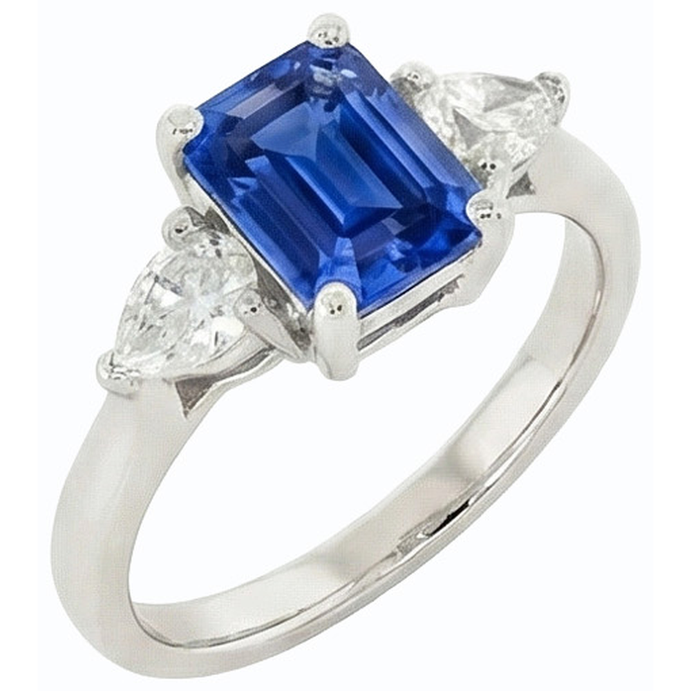 echter pear diamant 2Karat ring Detailansicht