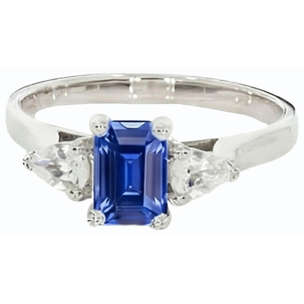 echter pear diamant 2Karat ring Profilansicht