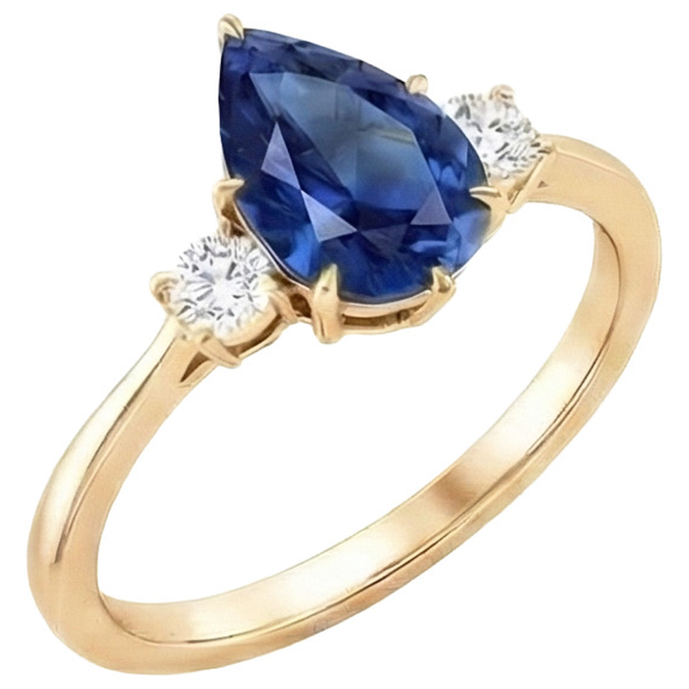 echter round diamant 6.20Karat ring Seitenansicht