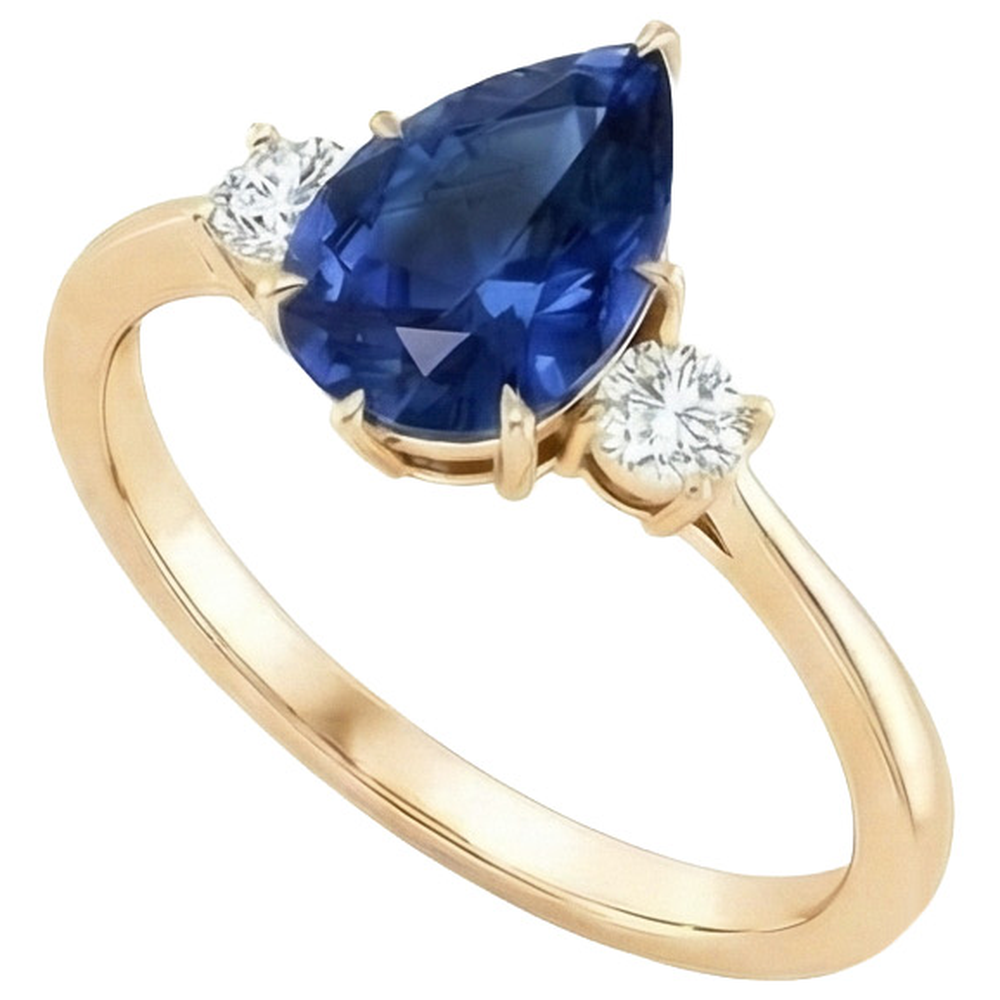 echter round diamant 6.20Karat ring Draufsicht