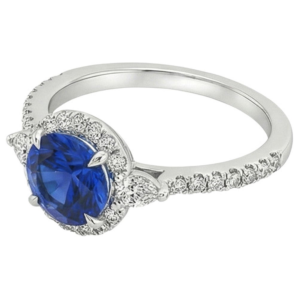 echter round diamant 3Karat ring Draufsicht