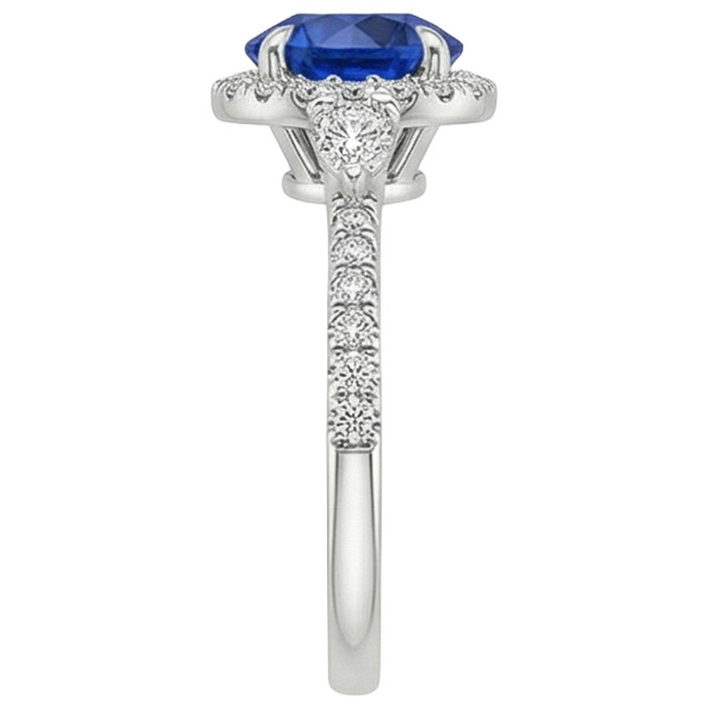 echter round diamant 3Karat ring Profilansicht