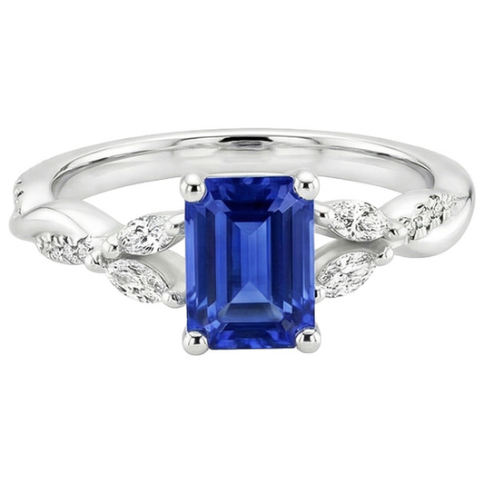 echter marquise diamant 3Karat ring Draufsicht